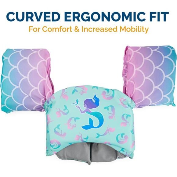 Girls Bluey Swim Trainer, US Coast Guard Approved Life Vest Kids Swim Vest - Picture 4 of 7